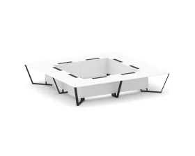 Стол переговорный квадратный ЛДСП/краш. металл 4000x4000x750 Стил Мит / Steel Meet images