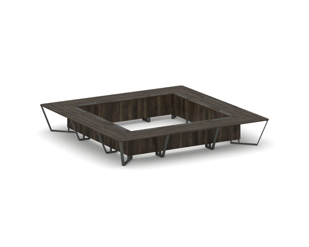 Стол переговорный квадратный ЛДСП/краш. металл 4800x4800x750 Стил Мит / Steel Meet