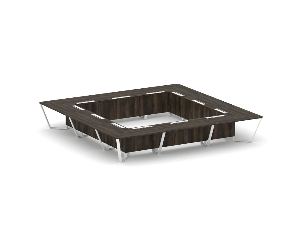 Стол переговорный квадратный ЛДСП/краш. металл 4800x4800x750 Стил Мит / Steel Meet