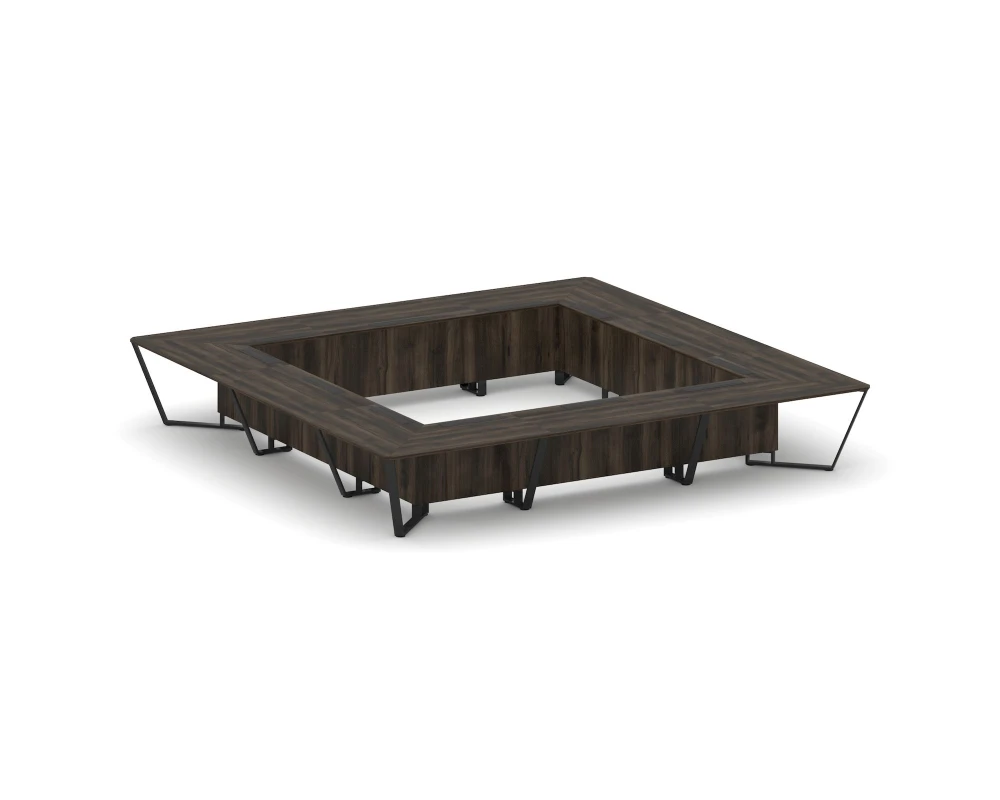 Стол переговорный квадратный ЛДСП/краш. металл 4800x4800x750 Стил Мит / Steel Meet