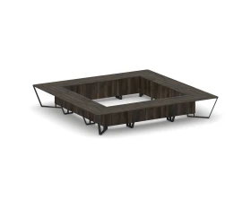 Стол переговорный квадратный ЛДСП/краш. металл 4800x4800x750 Стил Мит / Steel Meet images