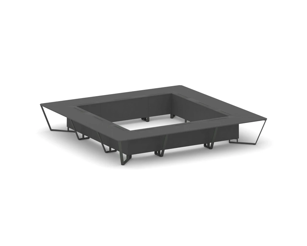 Стол переговорный квадратный ЛДСП/краш. металл 4800x4800x750 Стил Мит / Steel Meet