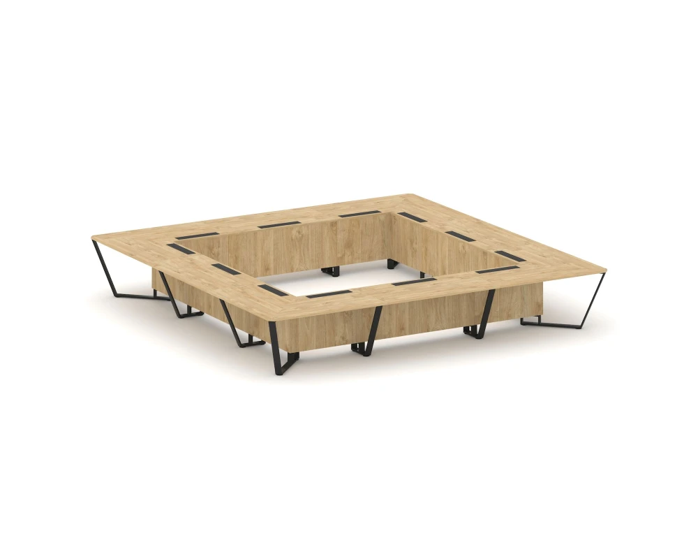 Стол переговорный квадратный ЛДСП/краш. металл 4800x4800x750 Стил Мит / Steel Meet