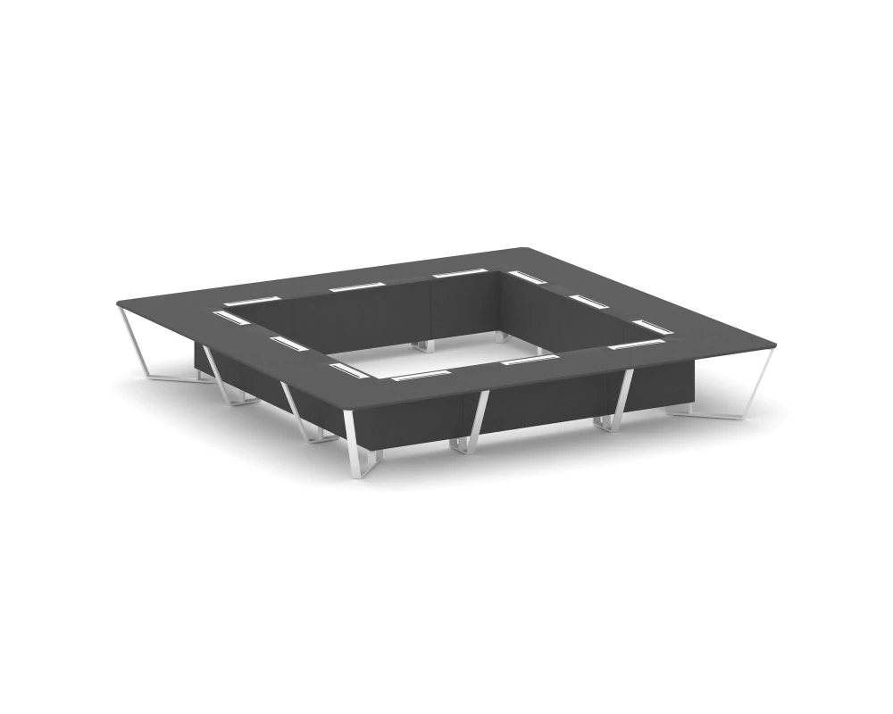 Стол переговорный квадратный ЛДСП/краш. металл 4800x4800x750 Стил Мит / Steel Meet