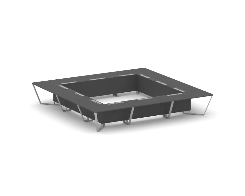 Стол переговорный квадратный ЛДСП/краш. металл 4800x4800x750 Стил Мит / Steel Meet