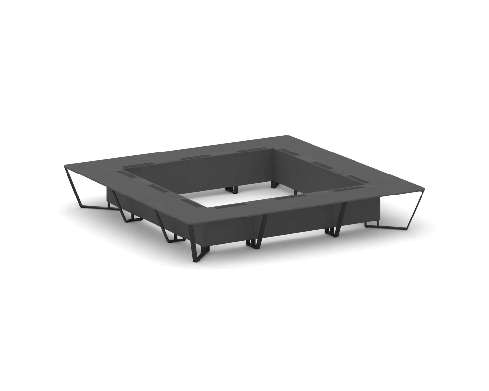 Стол переговорный квадратный ЛДСП/краш. металл 4800x4800x750 Стил Мит / Steel Meet