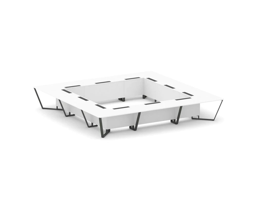 Стол переговорный квадратный ЛДСП/краш. металл 4800x4800x750 Стил Мит / Steel Meet