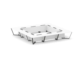 Стол переговорный квадратный ЛДСП/краш. металл 4800x4800x750 Стил Мит / Steel Meet images