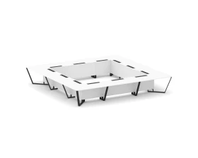 Стол переговорный квадратный ЛДСП/краш. металл 4800x4800x750 Стил Мит / Steel Meet images