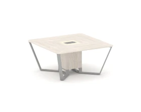 Стол переговорный квадратный ЛДСП/краш. металл/МДФ 1600x1600x750 Стил Мит / Steel Meet images