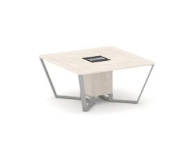 Стол переговорный квадратный ЛДСП/краш. металл/МДФ 1600x1600x750 Стил Мит / Steel Meet images