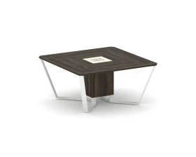 Стол переговорный квадратный ЛДСП/краш. металл/МДФ 1600x1600x750 Стил Мит / Steel Meet images