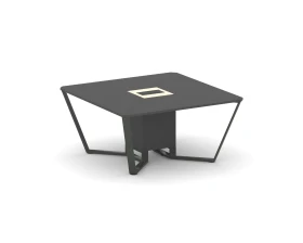 Стол переговорный квадратный ЛДСП/краш. металл/МДФ 1600x1600x750 Стил Мит / Steel Meet images