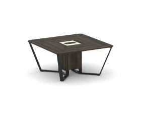 Стол переговорный квадратный ЛДСП/краш. металл/МДФ 1600x1600x750 Стил Мит / Steel Meet images