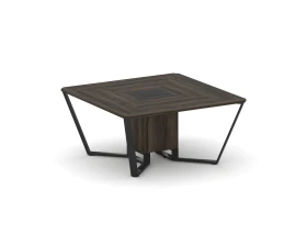 Стол переговорный квадратный ЛДСП/краш. металл/МДФ 1600x1600x750 Стил Мит / Steel Meet images