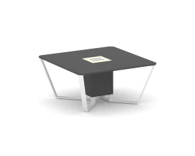 Стол переговорный квадратный ЛДСП/краш. металл/МДФ 1600x1600x750 Стил Мит / Steel Meet images