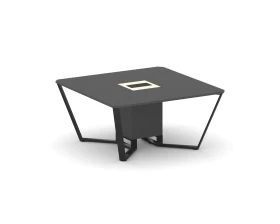 Стол переговорный квадратный ЛДСП/краш. металл/МДФ 1600x1600x750 Стил Мит / Steel Meet images