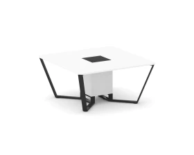 Стол переговорный квадратный ЛДСП/краш. металл/МДФ 1600x1600x750 Стил Мит / Steel Meet images