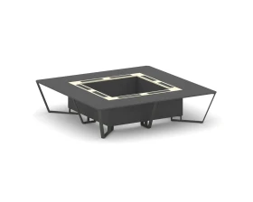 Стол переговорный квадратный ЛДСП/краш. металл/МДФ 3200x3200x750 Стил Мит / Steel Meet images