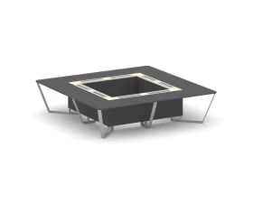 Стол переговорный квадратный ЛДСП/краш. металл/МДФ 3200x3200x750 Стил Мит / Steel Meet images