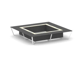 Стол переговорный квадратный ЛДСП/краш. металл/МДФ 4000x4000x750 Стил Мит / Steel Meet images