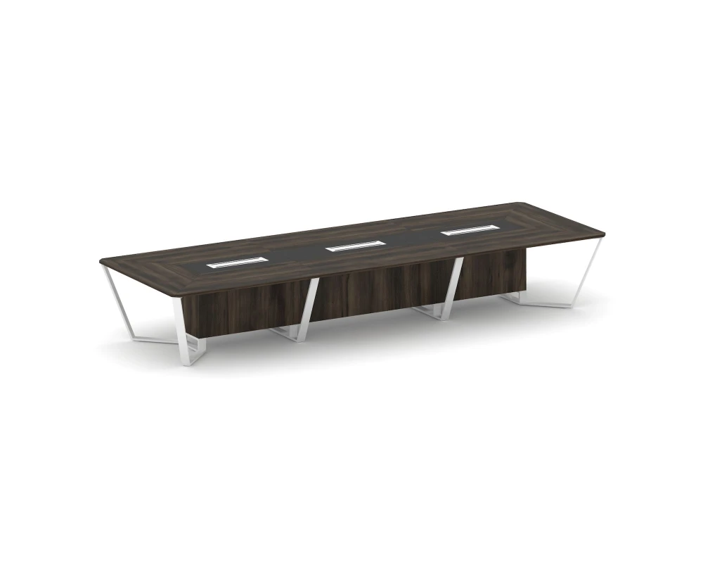 Стол переговорный прямоугольный ЛДСП/краш. металл/МДФ 4800x1600x750 Стил Мит / Steel Meet