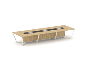 Стол переговорный прямоугольный ЛДСП/краш. металл/МДФ 4800x1600x750 Стил Мит / Steel Meet images