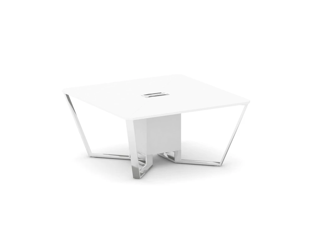 Стол переговорный квадратный ЛДСП/нерж. сталь 1600x1600x750 Стил Мит / Steel Meet