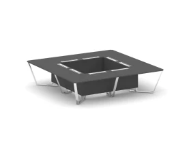 Стол переговорный квадратный ЛДСП/нерж. сталь 3200x3200x750 Стил Мит / Steel Meet images