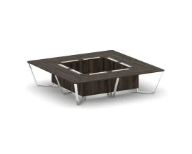 Стол переговорный квадратный ЛДСП/нерж. сталь 3200x3200x750 Стил Мит / Steel Meet images