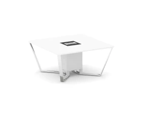 Стол переговорный квадратный ЛДСП/нерж. сталь/МДФ 1600x1600x750 Стил Мит / Steel Meet images