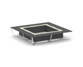 Стол переговорный квадратный ЛДСП/нерж. сталь/МДФ 4000x4000x750 Стил Мит / Steel Meet images