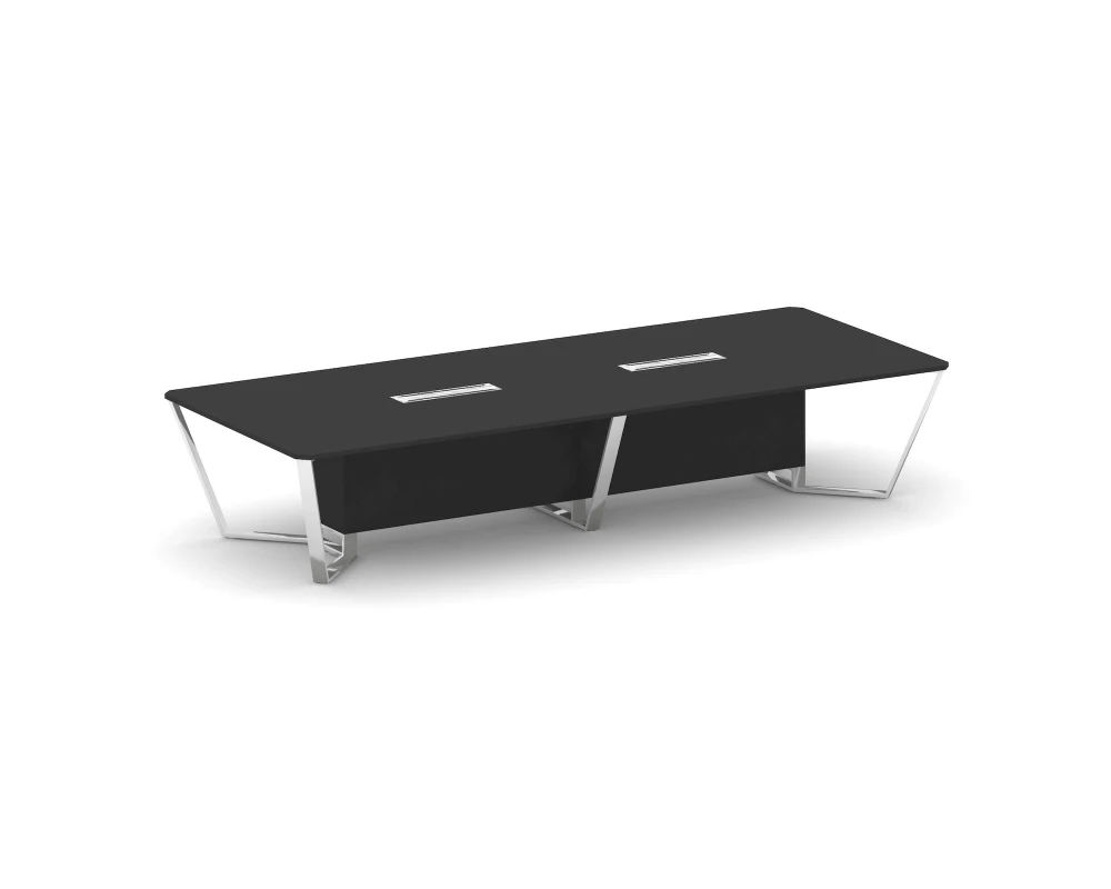 Стол переговорный прямоугольный Пластик Феникс/нерж. сталь 4000x1600x750 Стил Мит / Steel Meet