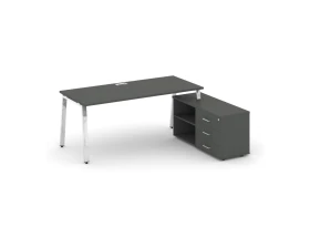 Стол письменный с греденцией правой на А-образном каркасе 1780x700x750 Стайл Проджект Директ Люкс / Style Project Direct Lux images