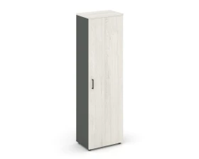 Гардероб узкий неглуб. с полкой и выдвижной штангой 600x400x1982 зад. стенка HDF Стайл Проджект / Style Project images