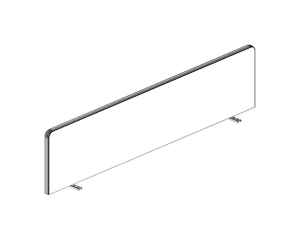 Экран фронтальный Ткань+AL кант 980х28х325 Стайл Проджект / Style Project