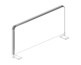 Экран боковой Ткань+AL кант 800х28х397 Стайл Проджект / Style Project images