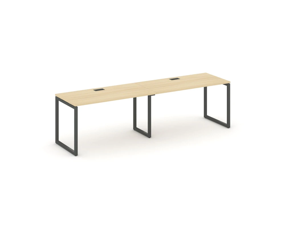 Рабочая станция 1 сторон. на О-образном каркасе 40 мм 2360x600x750 Стайл Проджект / Style Project