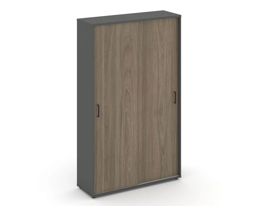 Шкаф-купе для одежды с полками и выдвижной штангой в каждой секции 1200x400x1982 зад. стенка HDF Стайл Проджект / Style Project