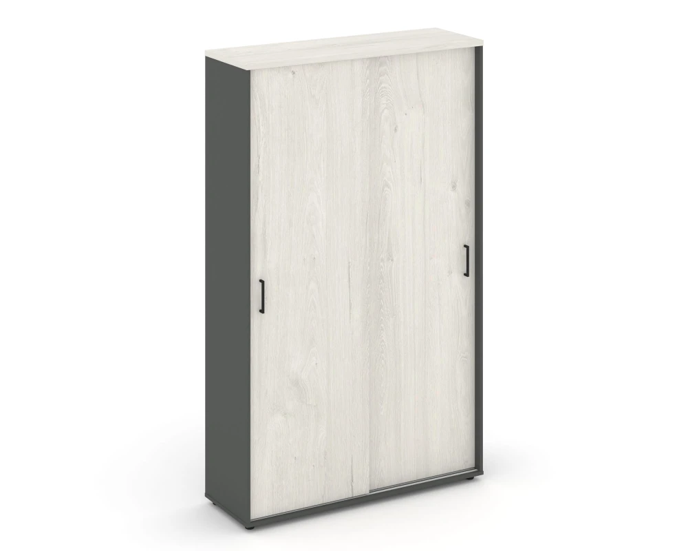 Шкаф-купе для одежды с полками и выдвижной штангой в каждой секции 1200x400x1982 зад. стенка HDF Стайл Проджект / Style Project