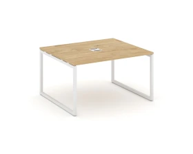 Стол переговорный на О-образном каркасе 40 мм с лючком 1180x1180x750 Стайл Проджект / Style Project images