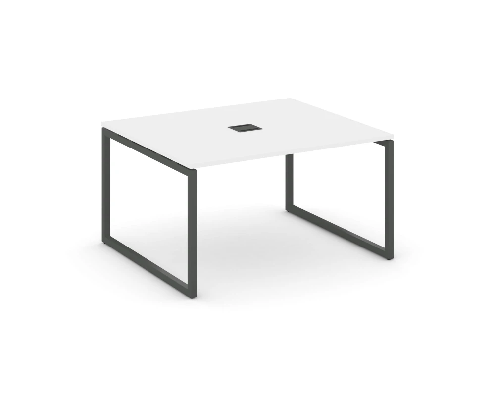 Стол переговорный на О-образном каркасе 40 мм с лючком 1180x1180x750 Стайл Проджект / Style Project