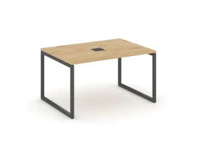 Стол переговорный на О-образном каркасе 40 мм с лючком 1180x980x750 Стайл Проджект / Style Project images