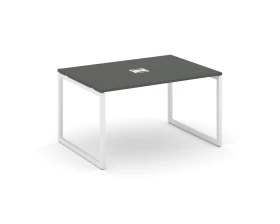 Стол переговорный на О-образном каркасе 40 мм с лючком 1180x980x750 Стайл Проджект / Style Project images