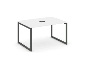 Стол переговорный на О-образном каркасе 40 мм с лючком 1180x980x750 Стайл Проджект / Style Project images