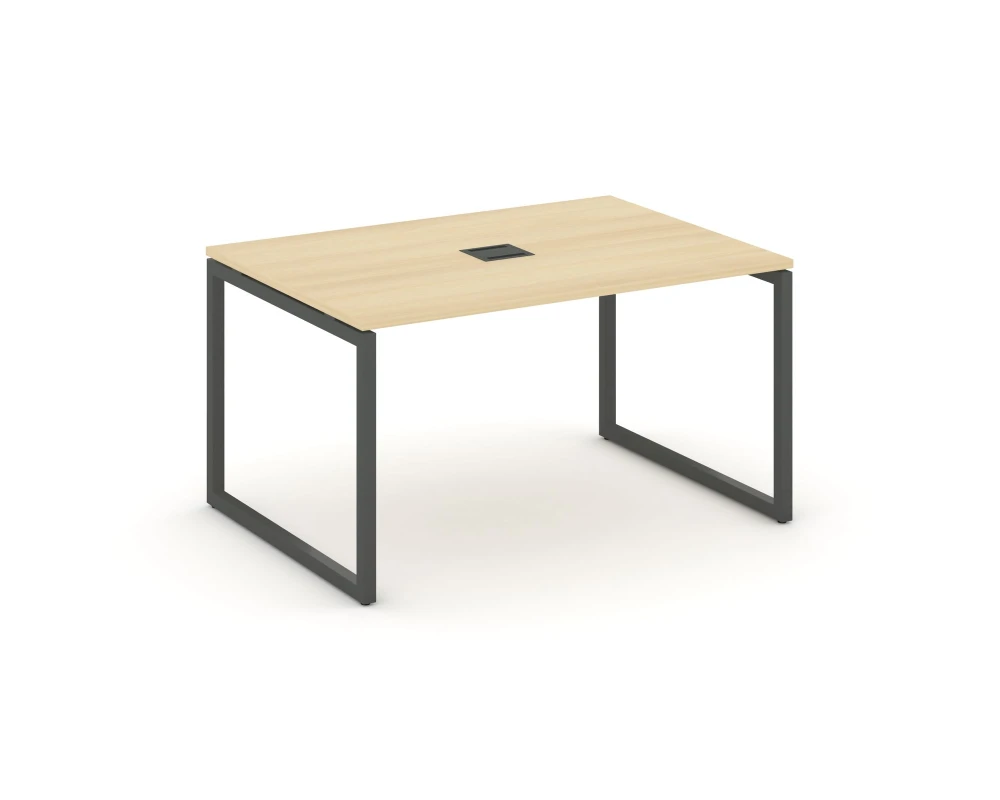 Стол переговорный на О-образном каркасе 40 мм с лючком 1380x980x750 Стайл Проджект / Style Project