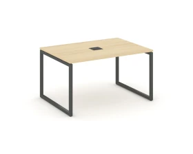 Стол переговорный на О-образном каркасе 40 мм с лючком 1380x980x750 Стайл Проджект / Style Project images