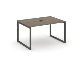 Стол переговорный на О-образном каркасе 40 мм с лючком 1380x980x750 Стайл Проджект / Style Project images