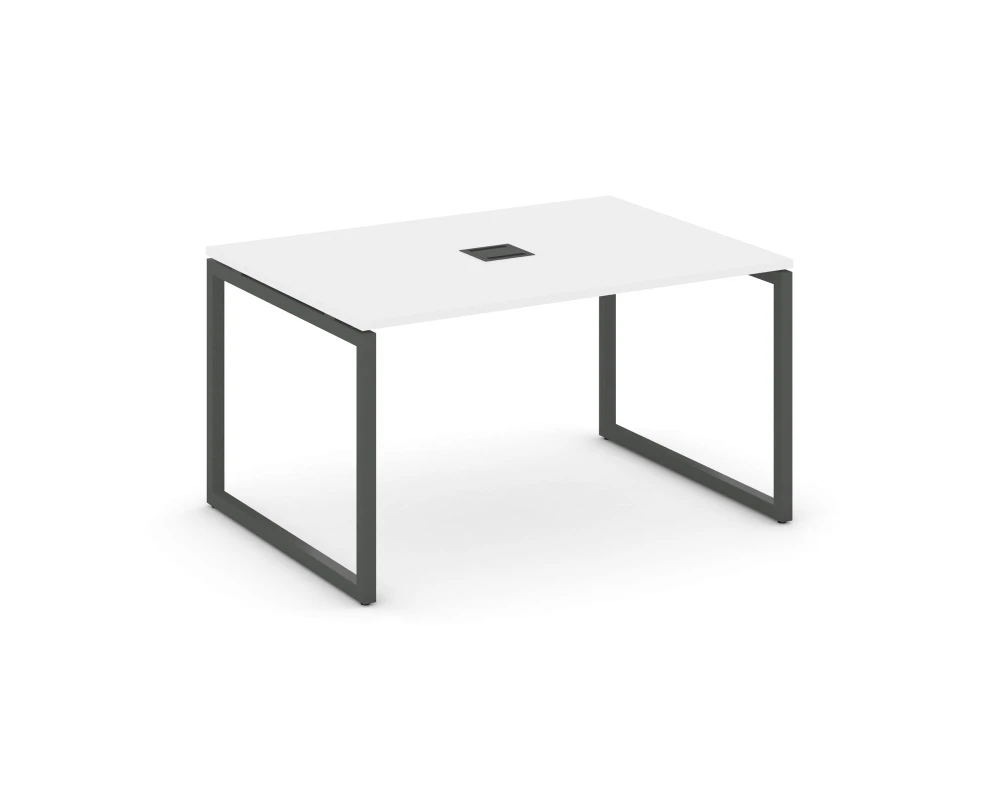 Стол переговорный на О-образном каркасе 40 мм с лючком 1580x980x750 Стайл Проджект / Style Project