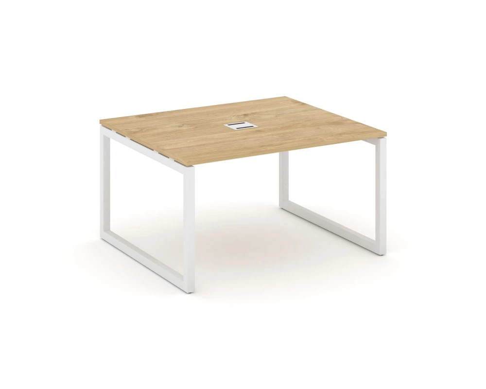 Стол переговорный на О-образном каркасе 50 мм с лючком 1180x1180x750 Стайл Проджект / Style Project